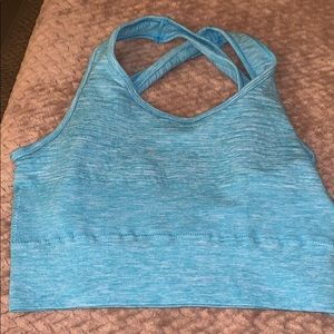 Alphalete blue sports bra